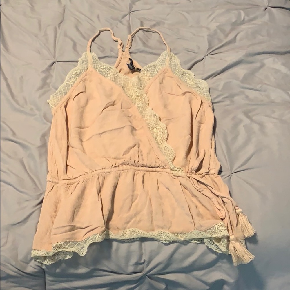 Lace American eagle top